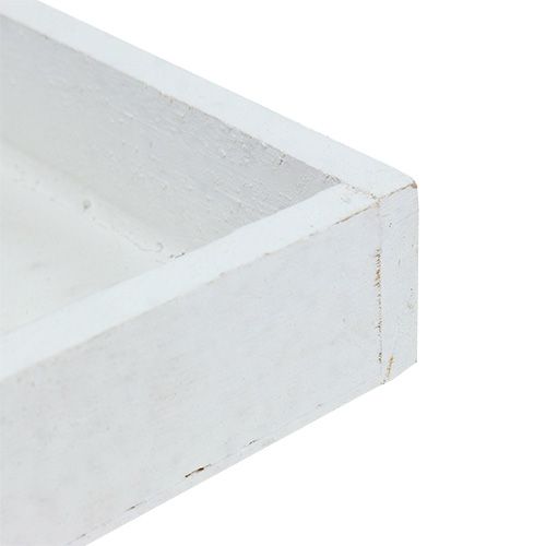 Prodotto Vassoio in legno vassoio bianco quadrato 14 cm × 14 cm × 3 cm 5 pezzi