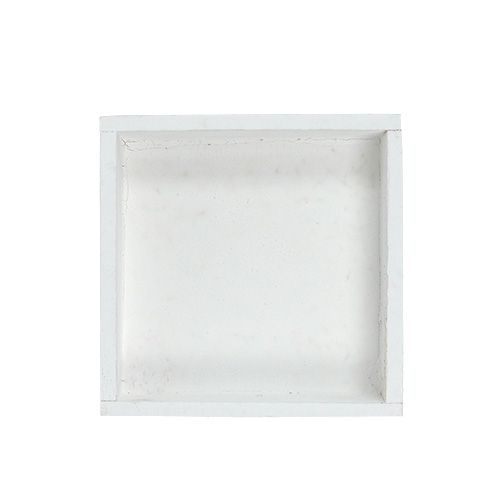Prodotto Vassoio in legno vassoio bianco quadrato 14 cm × 14 cm × 3 cm 5 pezzi