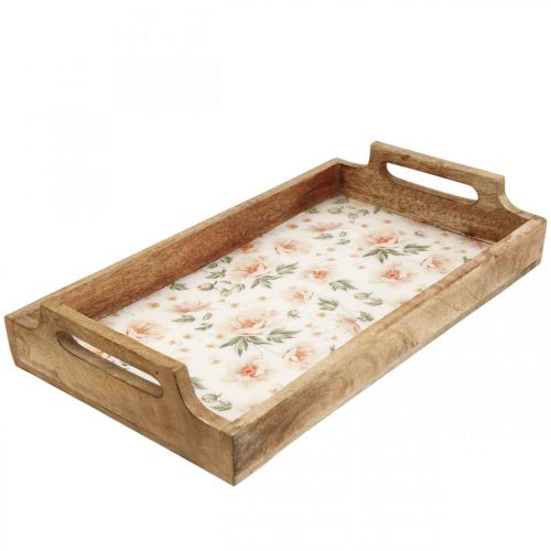 Floristik24 Vassoio da portata in legno Vassoio decorativo rettangolare 35×20,5cm