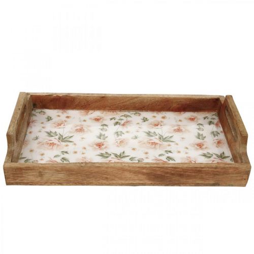 Floristik24 Vassoio da portata in legno Vassoio decorativo rettangolare 35×20,5cm