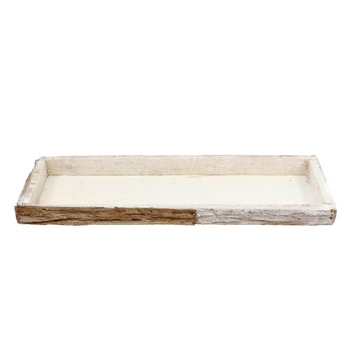 Prodotto Vassoio in legno con corteccia naturale sbiancata 59×20 cm 2pz