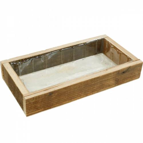 Floristik24 Vassoio in legno per piantare, fioriera, decorazione in legno, fioriera 30 cm