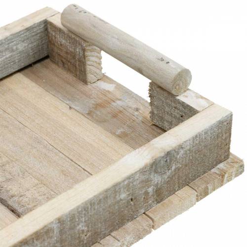 Floristik24 Vassoio in legno, decorazione da tavola, vassoio per decorare, decorazione in legno 31 cm