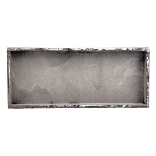 Floristik24 Vassoio in legno vassoio decorativo quadrato vintage legno grigio 35×15×3 cm