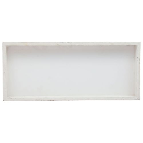 Prodotto Vassoio in legno bianco vassoio decorativo shabby chic legno 35×15×3cm