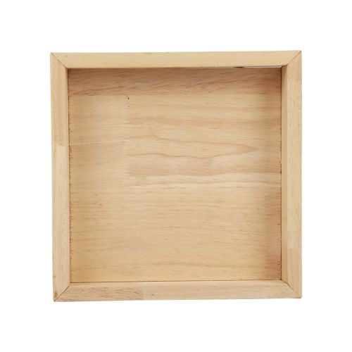 Prodotto Vassoio in legno vassoio decorativo quadrato in legno naturale 20×20×3,5 cm