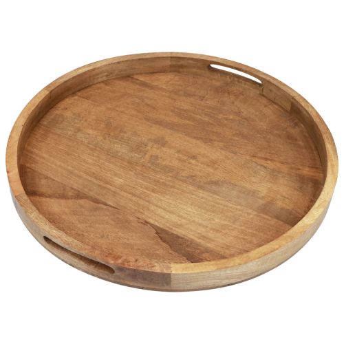 Floristik24 Vassoio in legno vassoio da portata rotondo in legno di mango naturale Ø48cm H4cm