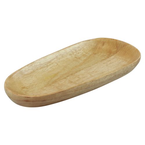 Floristik24 Vassoio in legno vassoio ovale in legno di mango naturale 28×12×2,5 cm