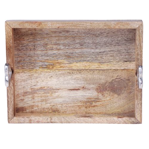 Floristik24 Vassoio in legno con manici Vassoio con cuori naturale 26×20×7,5 cm