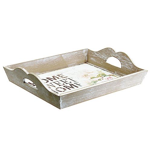 Floristik24 Vassoio in legno con testo Home Sweet Home