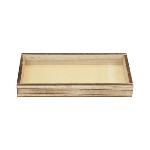 Prodotto Vassoio in legno fiammato, vassoio decorativo, decorazione rustica da tavola, 20×10×3cm