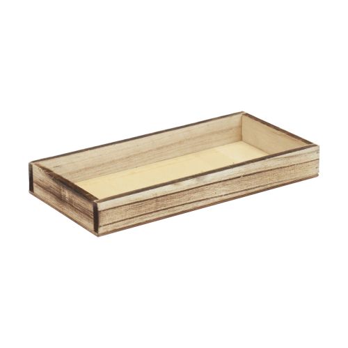 Vassoio in legno fiammato vassoio decorativo da tavolo decorazione rustica 24×12×3cm