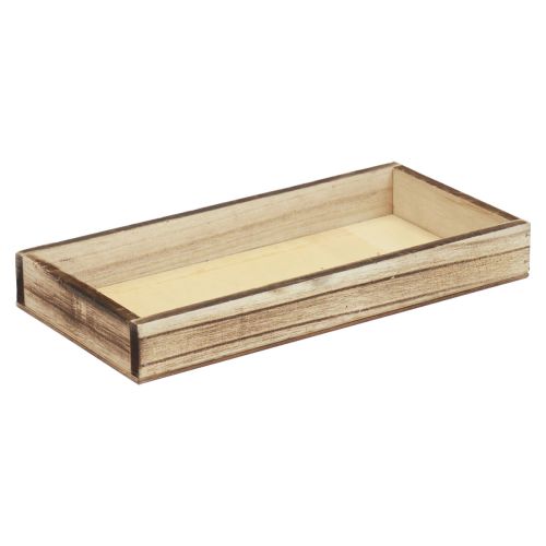 Vassoio in legno fiammato vassoio decorativo da tavolo decorazione rustica 30×15×3cm
