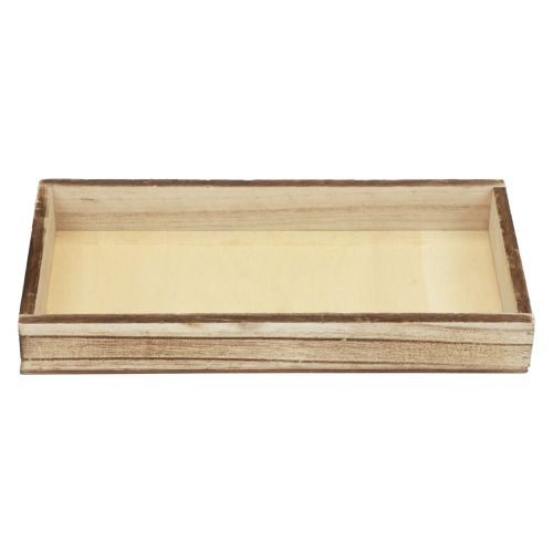 Vassoio in legno fiammato vassoio decorativo da tavolo decorazione rustica 30×15×3cm