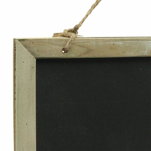 Prodotto Tavoletta in ardesia con bordo in legno da appendere naturale 30x15 cm 5 pz
