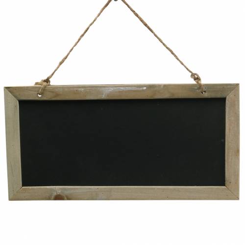 Tavoletta in ardesia con bordo in legno da appendere naturale 30x15 cm 5 pz