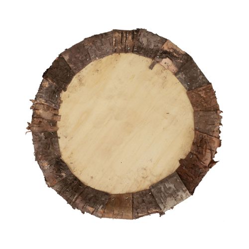 Prodotto Vassoio decorativo piatto in legno decorazione rustica in legno naturale Ø27cm