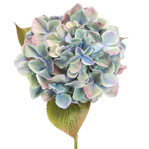 Prodotto Ortensia Fiore Artificiale Blu Viola Ø18cm L69cm 2pz