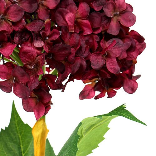 Floristik24 Ortensia artificiale rosso scuro 80 cm 1 pezzo
