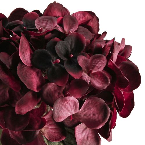Prodotto Fiori artificiali di ortensia Bordeaux 52cm