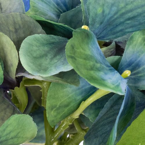 Fiore di ortensia artificiale, blu-verde, stelo singolo decorativo, 53 cm | Floristik24.it