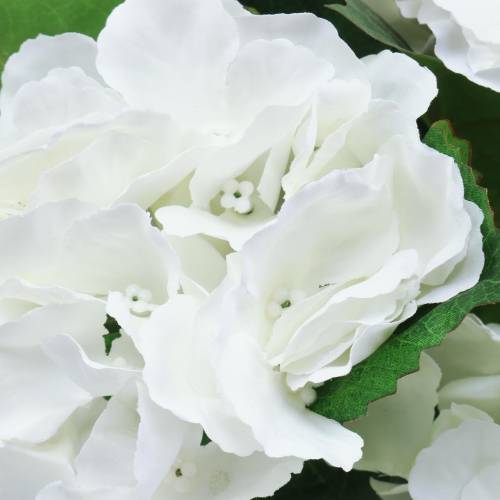 Floristik24 Ortensia in vaso di fiori Artificial White 35cm
