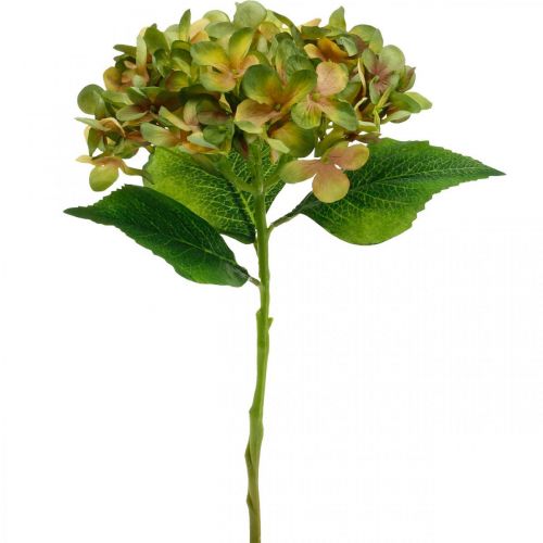 Prodotto Ortensia artificiale Verde, Fiore artificiale giallo H35cm