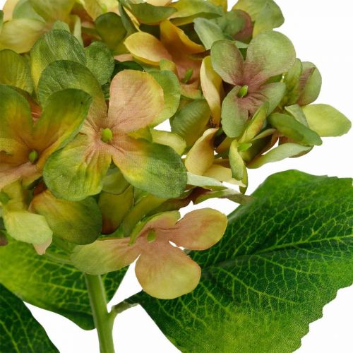 Floristik24 Ortensia artificiale Verde, Fiore artificiale giallo H35cm
