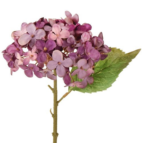 Ortensie artificiali, fiori artificiali viola, ortensia 34 cm, 2 pezzi