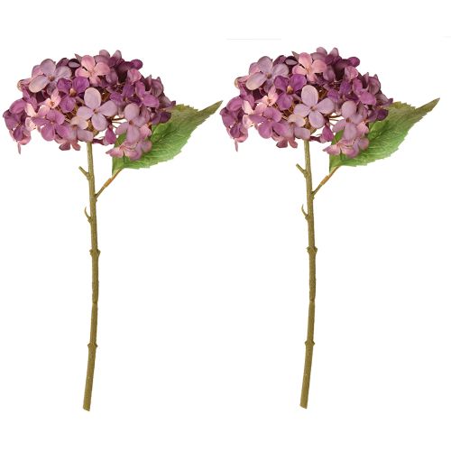 Prodotto Ortensie artificiali, fiori artificiali viola, ortensia 34 cm, 2 pezzi