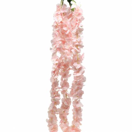 Floristik24 Ghirlanda di fiori decorativa rosa chiaro artificiale 135cm 5 fili