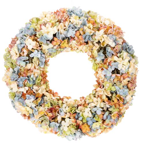 Ghirlanda di ortensie artificiali, colorata, per porte e pareti, 55 cm