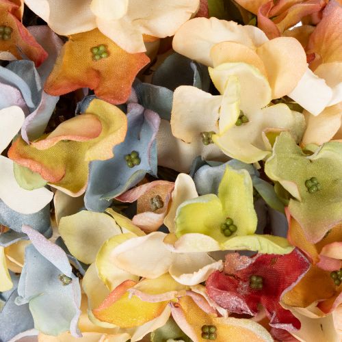 Ghirlanda di ortensie artificiali, colorata, per porte e pareti, 55 cm | Floristik24.it