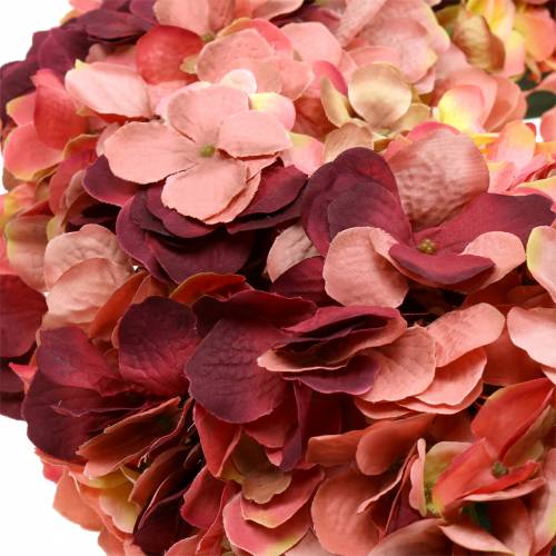 Ghirlanda di ortensie Borgogna Ø44cm