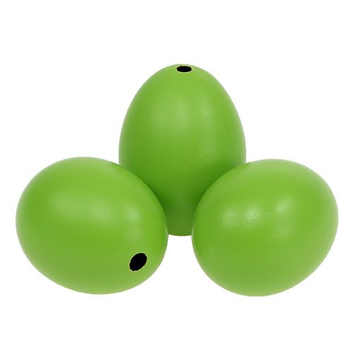 Floristik24 Uova di gallina 5,5cm - 7cm Verde 10pz