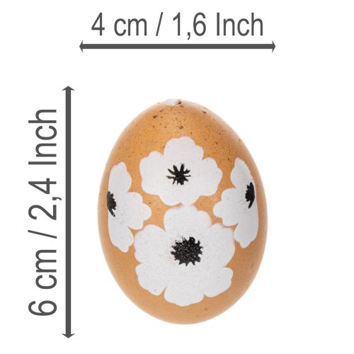 Prodotto Decorazione da appendere alle uova di Pasqua, primavera, Pasqua, vere uova di gallina, naturali, 6 cm, 6 pezzi