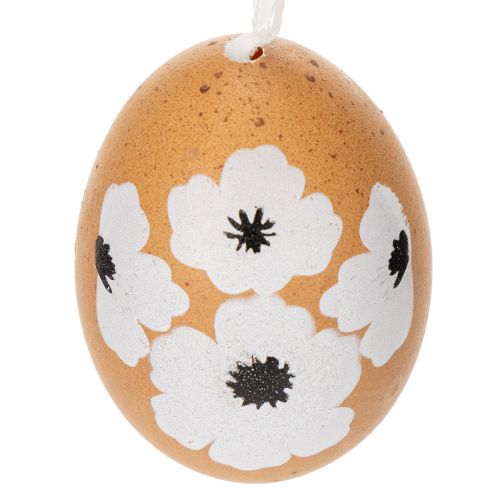 Prodotto Decorazione da appendere alle uova di Pasqua, primavera, Pasqua, vere uova di gallina, naturali, 6 cm, 6 pezzi