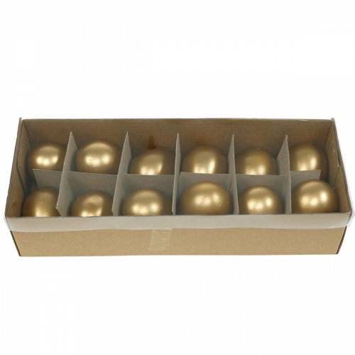 Prodotto Uova Di Gallina Uova Soffiate Dorate Decorazione Pasquale 10 pz