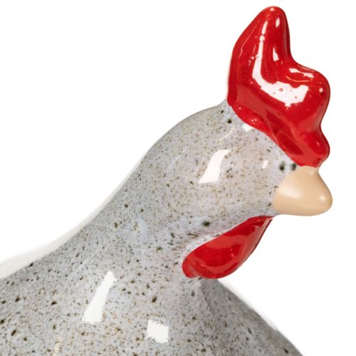 Prodotto Statuina di pollo in ceramica, design divertente per una decorazione elegante della casa, 16 cm, 2 pezzi