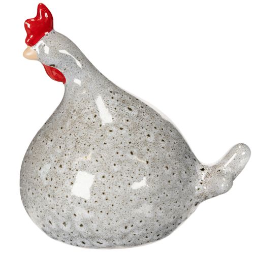 Prodotto Statuina di pollo in ceramica, design divertente per una decorazione elegante della casa, 16 cm, 2 pezzi