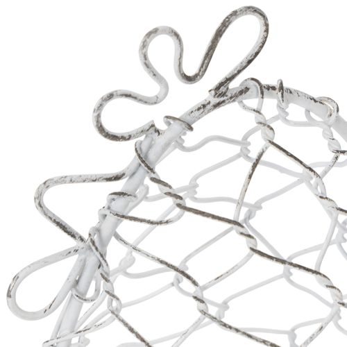 Prodotto Cestino in filo metallico a forma di gallina per le uova di Pasqua. Un'aggiunta deliziosa alle decorazioni pasquali. 14 cm.