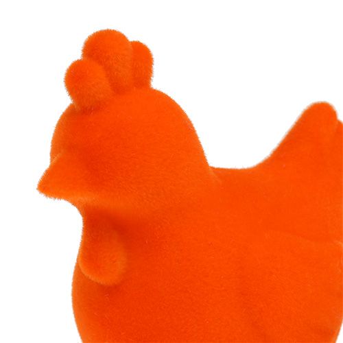Floristik24 Pollo floccato figure pasquali decorazioni da tavola Pasqua colorate 8pz