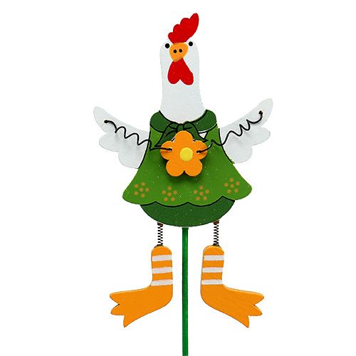 Floristik24 Pollo con specie di fiori. su asta 15pz
