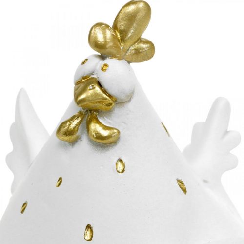 Floristik24 Decorazione pollo per Pasqua, uccellino divertente, pollo pasquale, gallina H12,5 cm