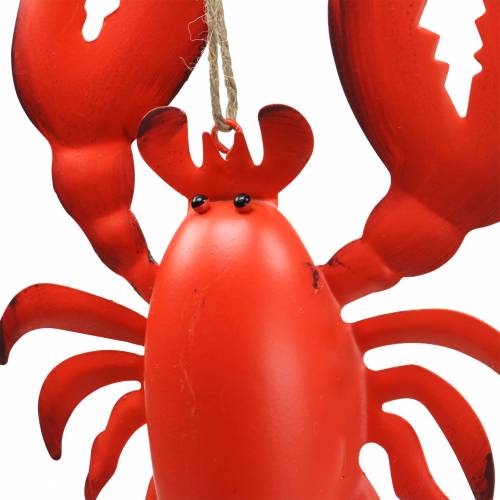 Floristik24 Appendino decorativo aragosta in metallo rosso 11,5x21,5cm 3 pezzi