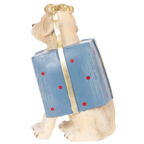 Statuetta decorativa di un cucciolo seduto in una confezione regalo, 20 cm | Floristik24.it