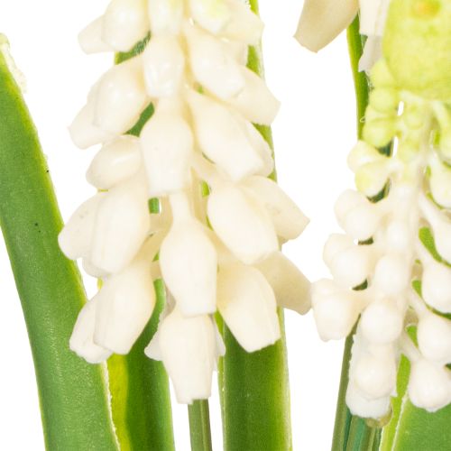 Prodotto Vaso di fiori artificiali in giacinto per un'elegante decorazione da tavola e un aspetto raffinato, 20 cm