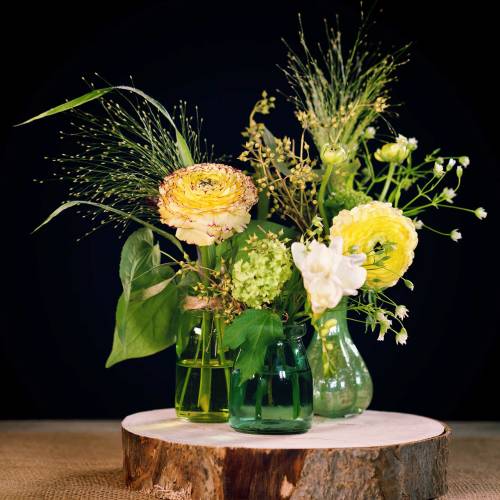 Floristik24 Vetro decorativo Ø6cm H8cm verde/grigio 6pz