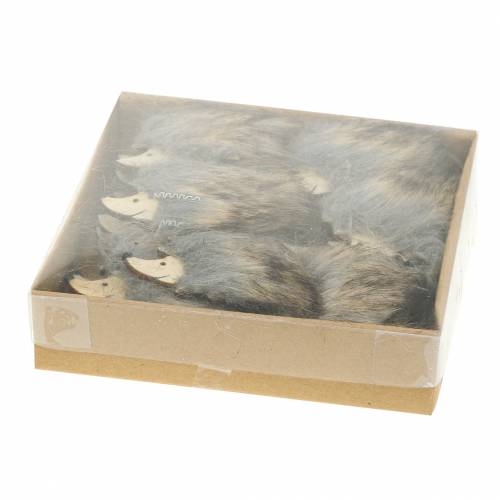 Floristik24 Riccio decorativo autunnale con pelliccia 7 cm 24 pz