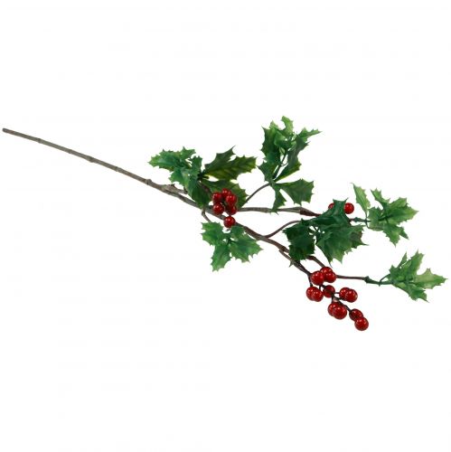 Floristik24 Ramo artificiale di bacche di agrifoglio Ilex Bacche rosse 75 cm